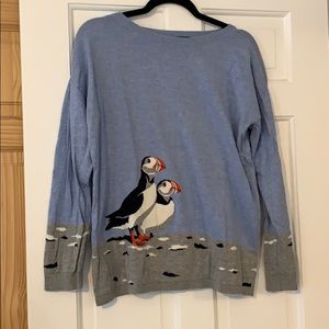 Talbots puffin sweater